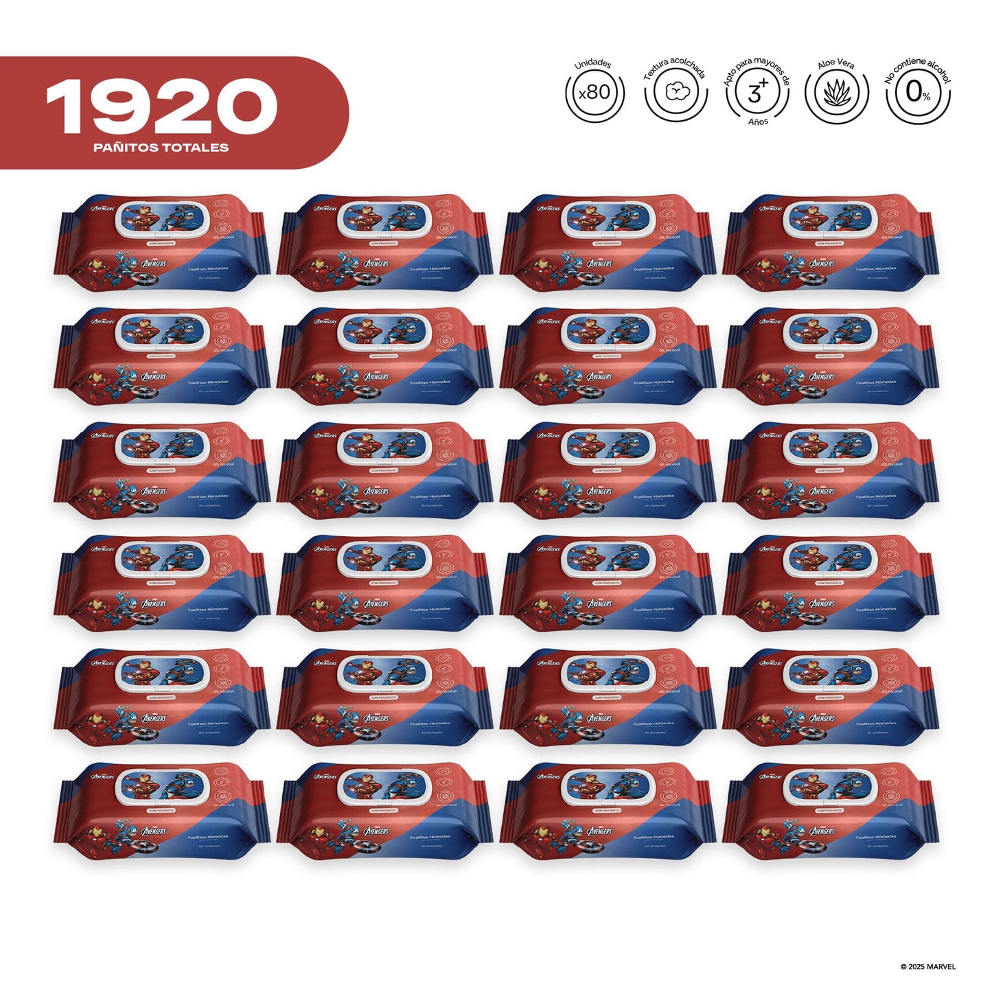 Pack x 24 Pañitos Húmedos Marvel Cosmos Avengers