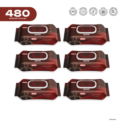 Pack x 6 Pañitos Húmedos Marvel Cosmos Iron Man