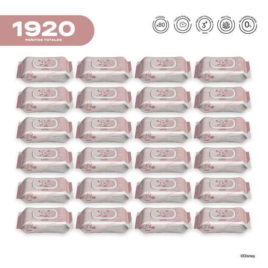 Pack x 24 Pañitos Húmedos Disney Cosmos Minnie Niña
